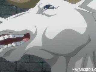 Anime teenager fucked by horse monstr
