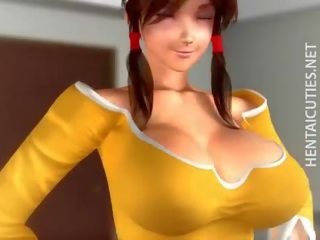 Redhead 3D hentai hoe gives oral adult film