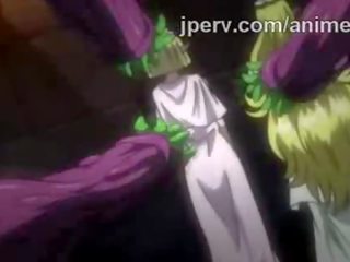 Elita elf księżniczka pijany przez bunch z macki w hentai film